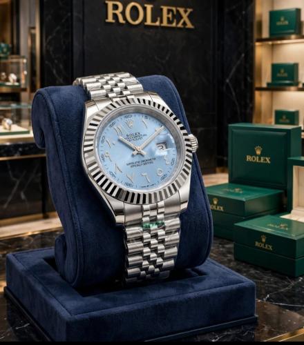 ساعة رولكس رجالي بطاريه استيل مقاس 40MM