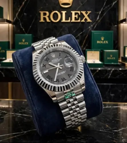 ساعة رولكس رجالي بطاريه استيل مقاس 40MM