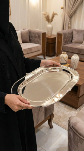 صينية بيضاوي وسط 45 سم هندي