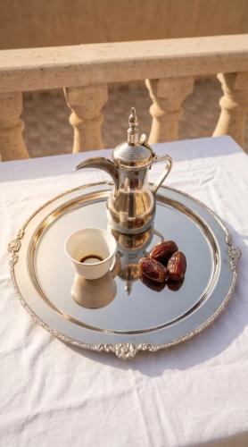Luxury large round serving tray 45 cm FLOWER