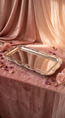 صينية تقديم بارجل حجم جامبو 62x30 cm ROSE