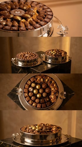 صينية شوكلت 31 cm كبير ب فراشة منقوشة X