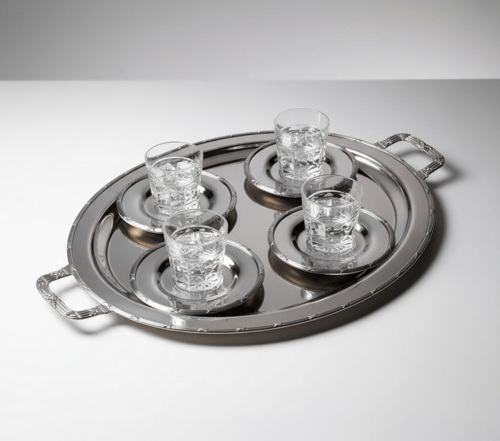 صينية بيضاوي بيد 48*30 سم X