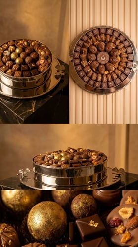 صينية شوكلت 26 cm وسط ب فراشة منقوشة X