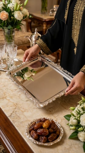 صينية مستطيل كبير فاخر