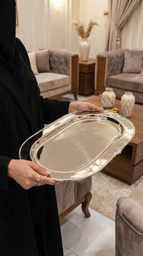 صينية بيضاوي كبير 50 سم هندي