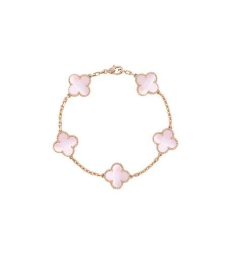 van cleaf bracelet pink،