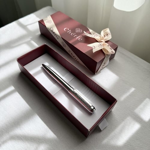 قلم رجالي كلاسيك بلون فضي