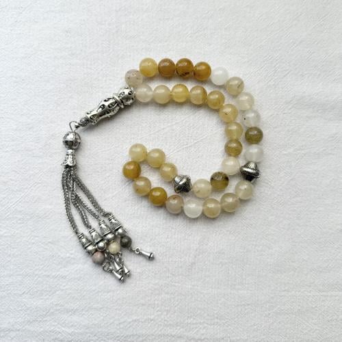 سبحة حجر عقيق صحراوي