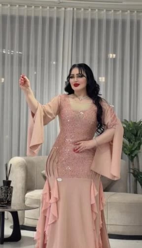 فستان خربزي شك وترتر