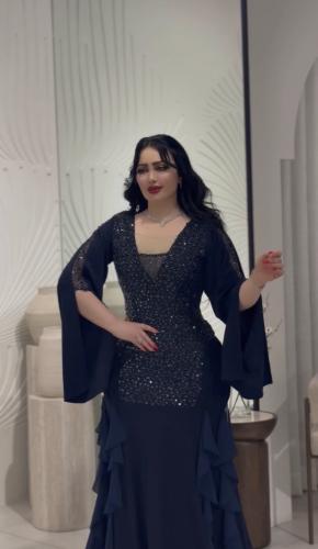 فستان كحلي شك وترتر