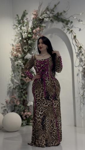 فستان تايقر بربطات فوشي