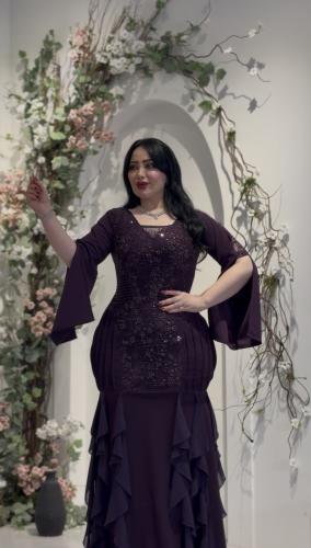 فستان ليلكي شك وترتر