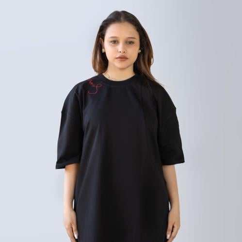 Black logo summer t-shirt