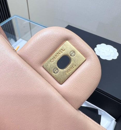 Chanel Mini Flap Bag with Top Handle — Caramel Bei...