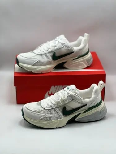 Nike V2K Run - Olive, Cream & White