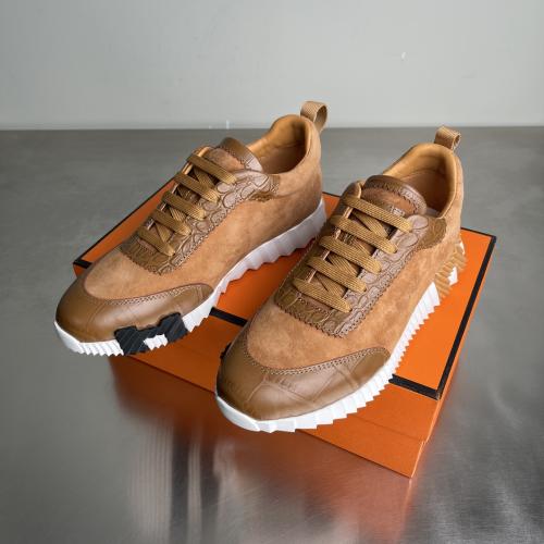Hermès Bouncing Sneaker – سويد بني