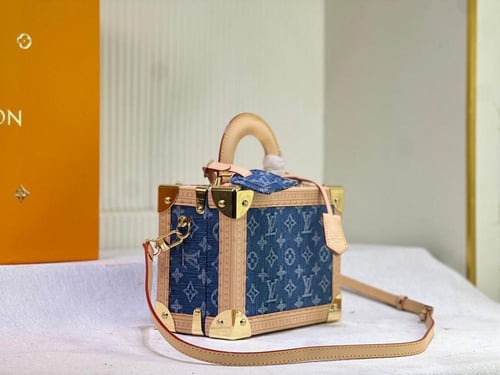 Petite Valise Denim Bleu