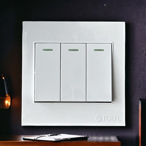 مفتاح ثلاثي توفل ابيض سادة