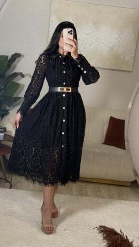 فستان دانتيل انيق وراقي