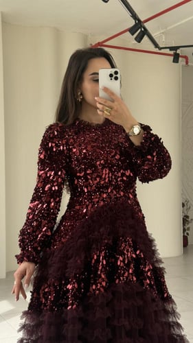 فستان طويل فخم سهرة