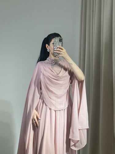 فستان شيفون انيق وفخم للمناسبات