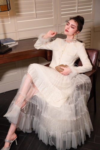 طقم سهرة قطعتين فخم