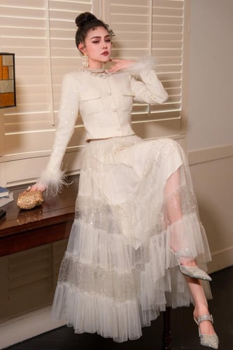 طقم سهرة قطعتين فخم