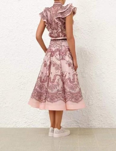 طقم تيور بناتي قطعتين انيق بطبعات غجريه