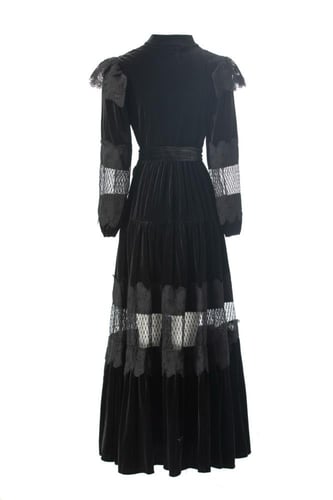 فستان طويل مخمل للمناسبات