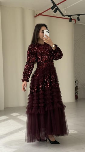 فستان طويل فخم سهرة