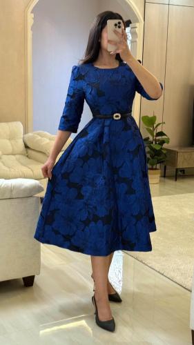 فستان ميدي مكس الاورغنزا بالجكار