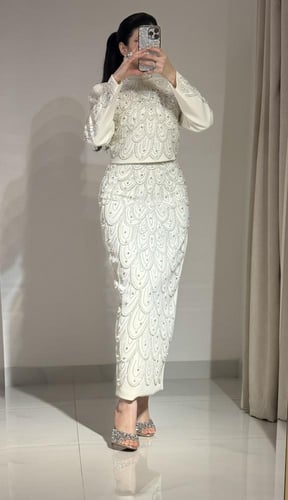 طقم تيور قطعتين فخم مرصع بالكريستال