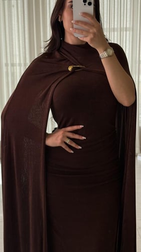 فستان طويل للمناسبات استرتش لاميه