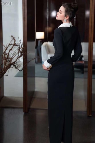 فستان كريب طويل