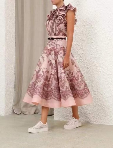 طقم تيور بناتي قطعتين انيق بطبعات غجريه