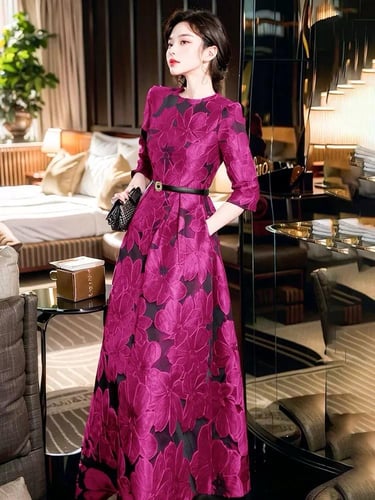 فستان ميدي مكس الاورغنزا بالجكار