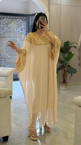 جلابية قطعتين فخمة بقصة فرعونية