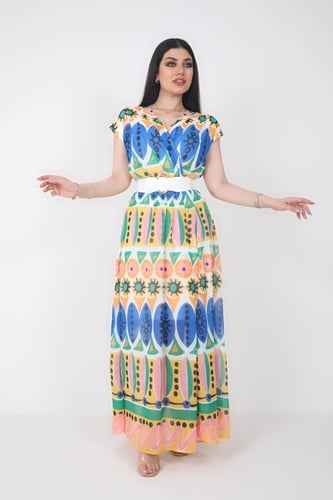 فستان نسائي طويل شيفون