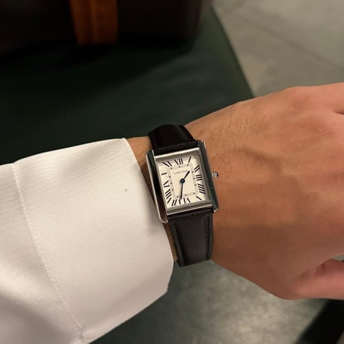 كارتير تانك جلد أسود