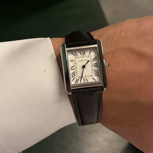 كارتير تانك جلد أسود