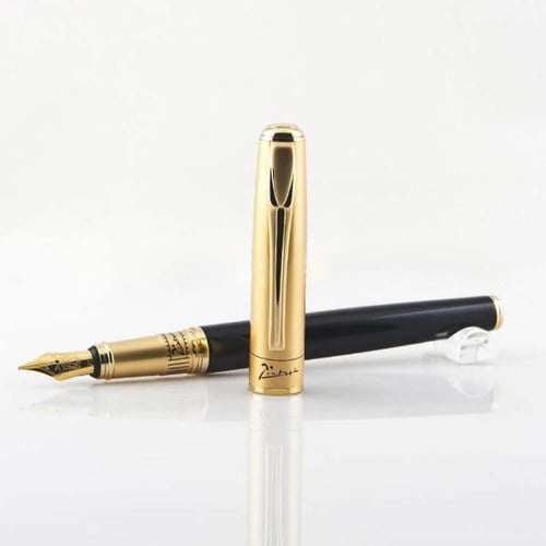 قلم بيكاسو حبر ريشة رجالي ذهبي واسود - p906GF