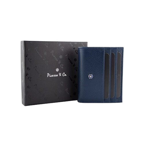 بيكاسو اند كو محفظة جلد طبيعي لون ازرق1912BL