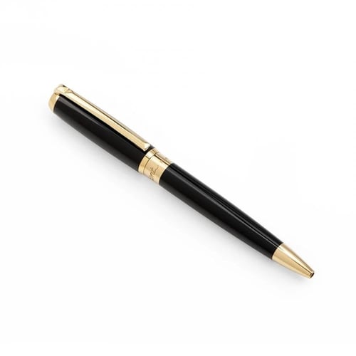 قلم اس تي ديبونت اسود و ذهبي