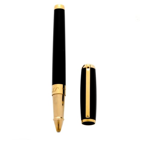 قلم اس تي ديبونت اسود و ذهبي