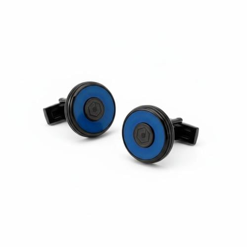 أزرار أكمام بيكاسو اند كو المستديرة باللون الأزرق...