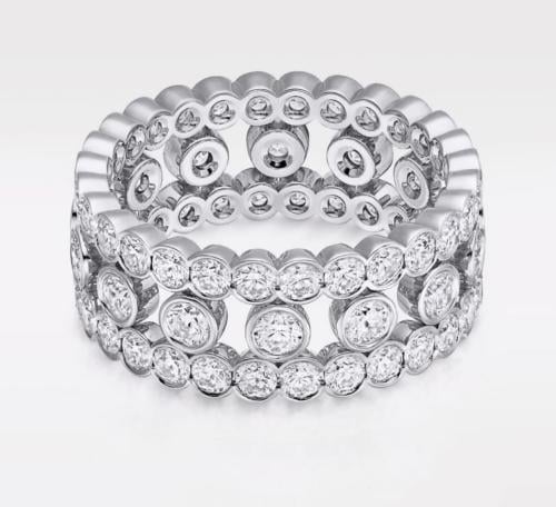 دبلة كارتييه ٣ صفوف الماس