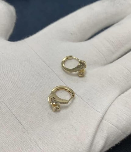 حلق كليو فل الماس - حجم صغير