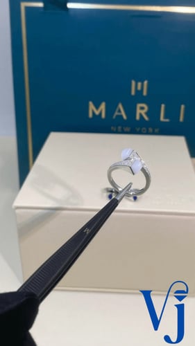 خاتم كليو الماس وحجر - الحجم الوسط