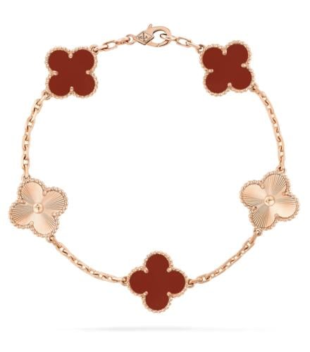 اسوارة الخمس وردات فينتاج مع وردات من الذهب الوردي